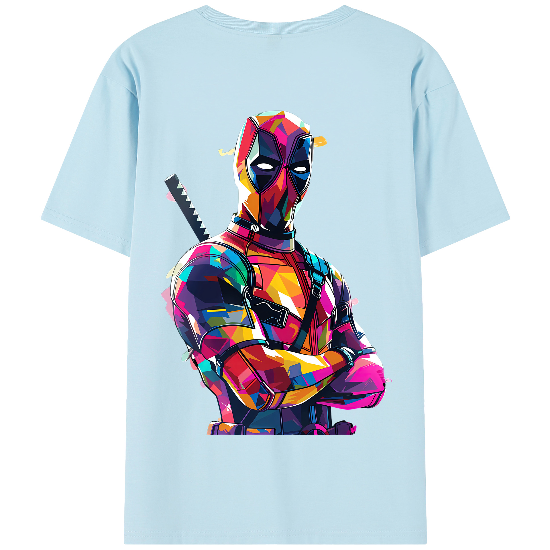 （画像用） Deadpool デッドプール 綿100％半袖Tシャツ（背面プリント）